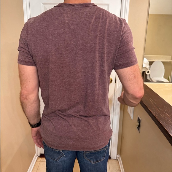 Lucky Brand Burgundy Henley Shirt - Picture 2 of 3
